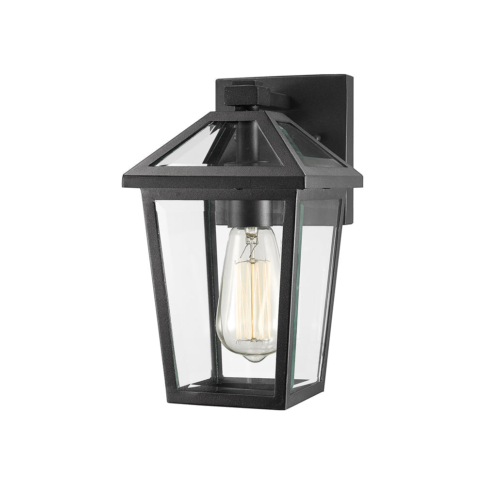 Talbot Outdoor Wall Light in Black (10.75-Inch).
