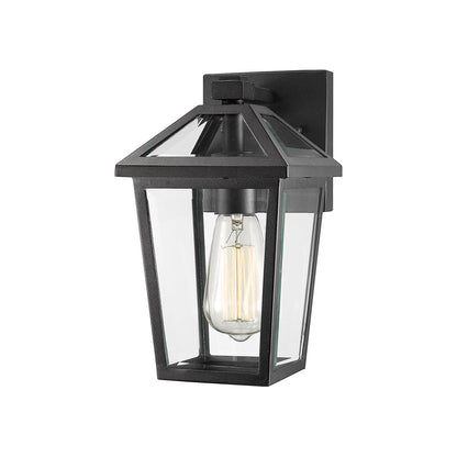 Talbot Outdoor Wall Light in Black (10.75-Inch).