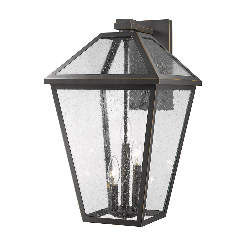 Talbot Outdoor Wall Light in Oil Rubbed Bronze (21.25-Inch).