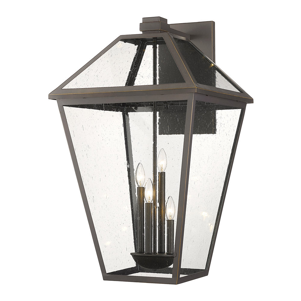 Talbot Outdoor Wall Light in Oil Rubbed Bronze (33-Inch).
