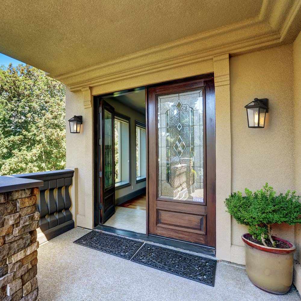 Talbot Outdoor Wall Light in Outside Area.