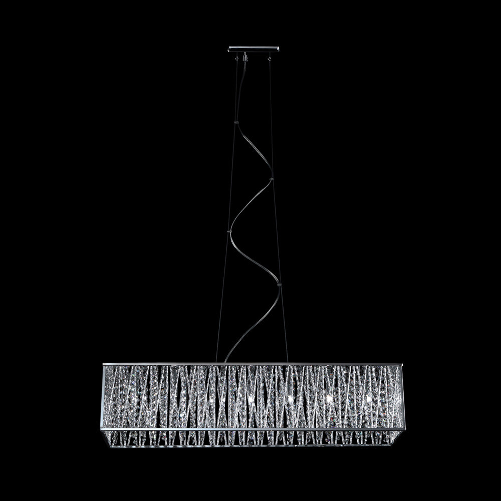 Terra Linear Chandelier in Detail.