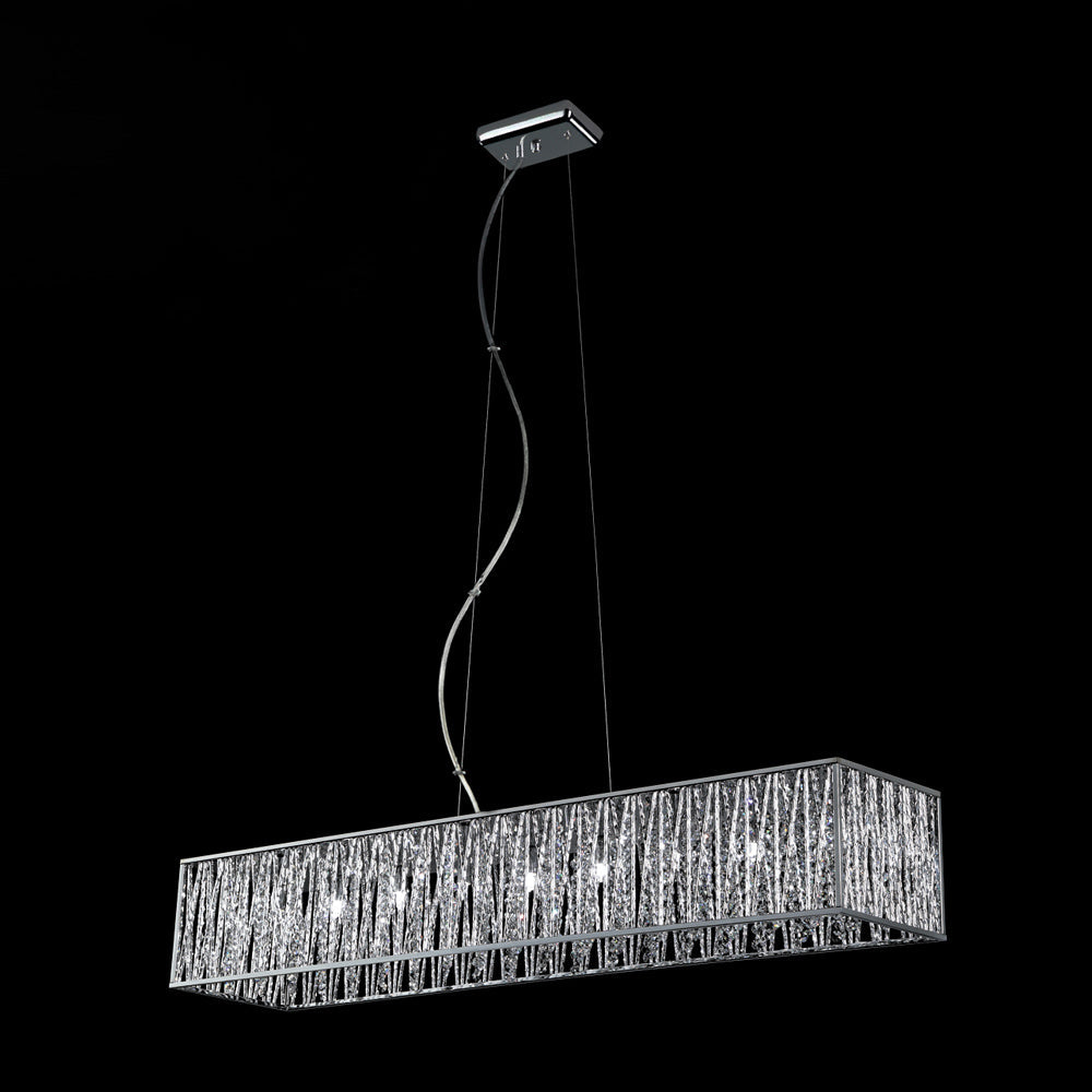 Terra Linear Chandelier in Detail.