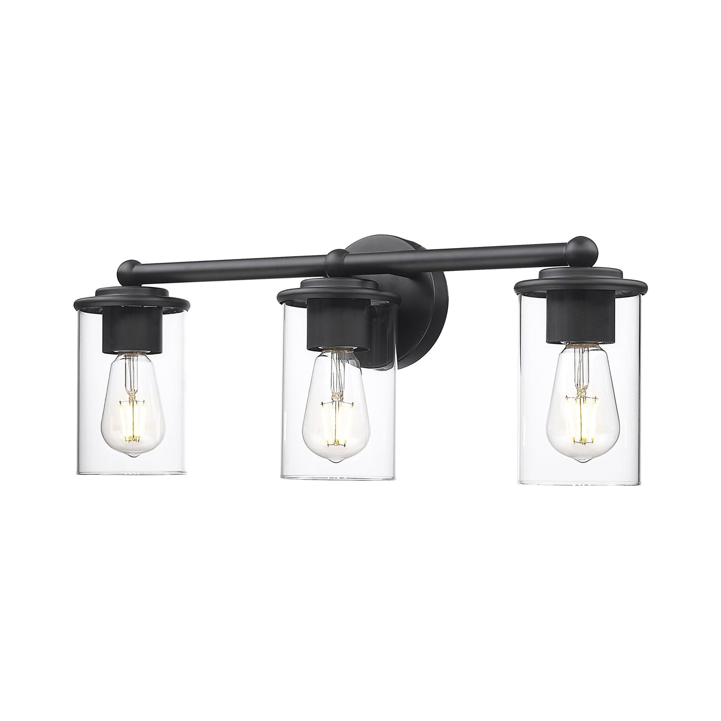 Thayer Bath Vanity Light in Matte Black (3-Light).