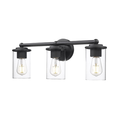 Thayer Bath Vanity Light in Matte Black (3-Light).