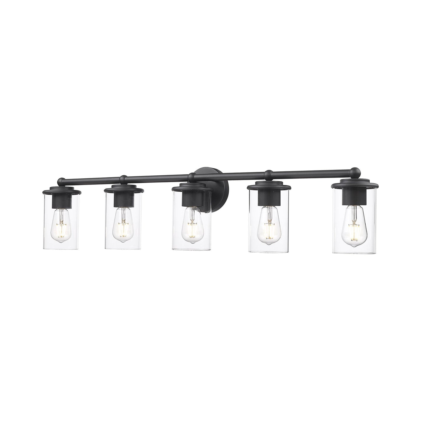 Thayer Bath Vanity Light in Matte Black (5-Light).