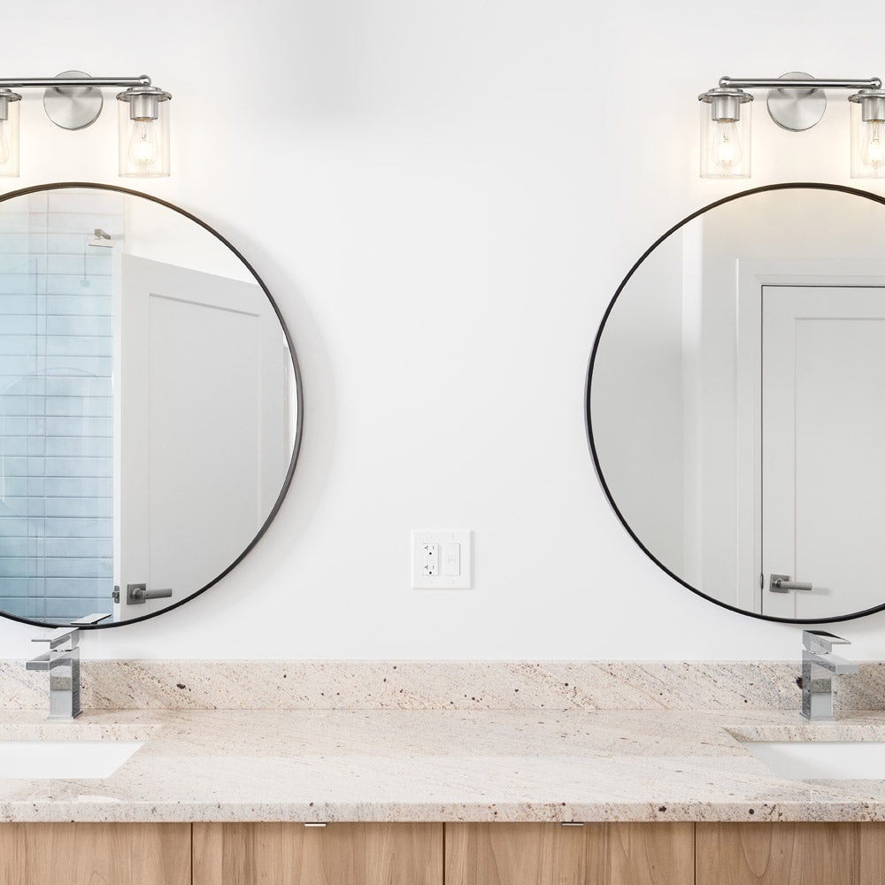 Thayer Bath Vanity Light in bathroom.