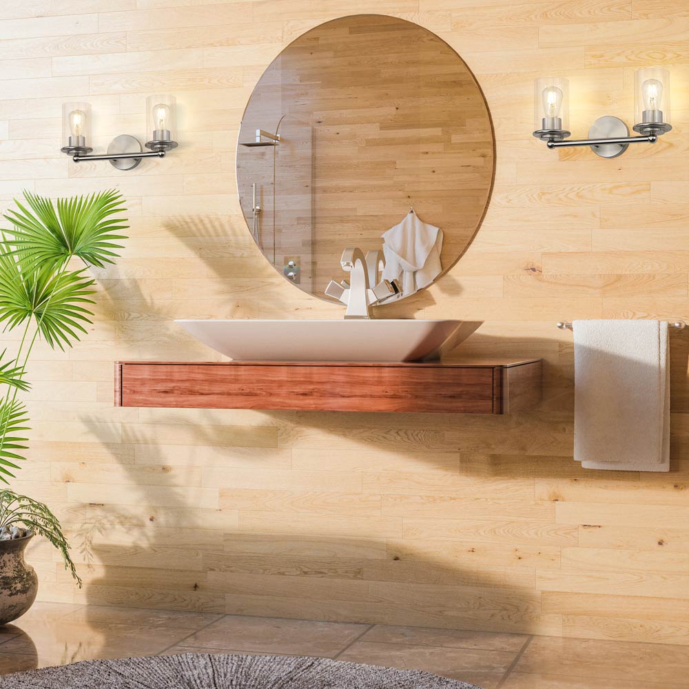 Thayer Bath Vanity Light in bathroom.