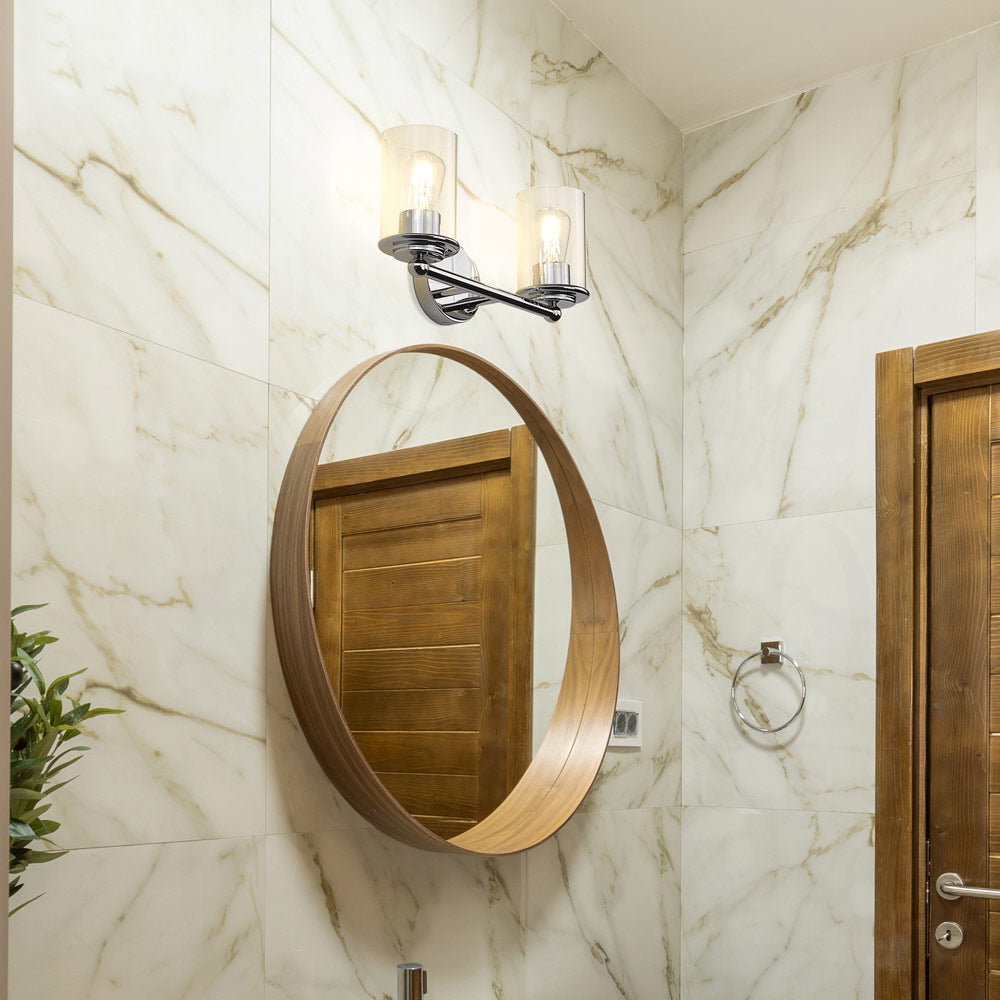 Thayer Bath Vanity Light in bathroom.