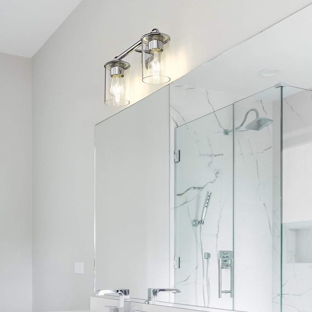 Thayer Bath Vanity Light in bathroom.