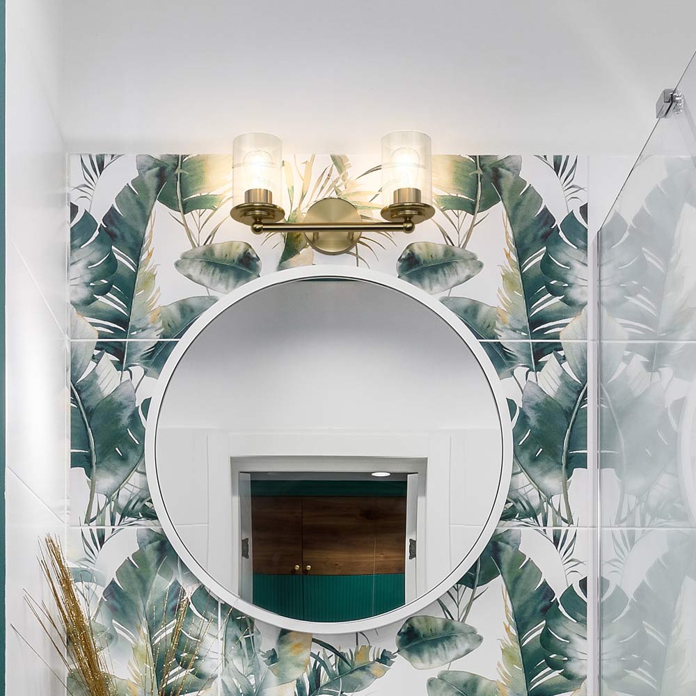 Thayer Bath Vanity Light in bathroom.