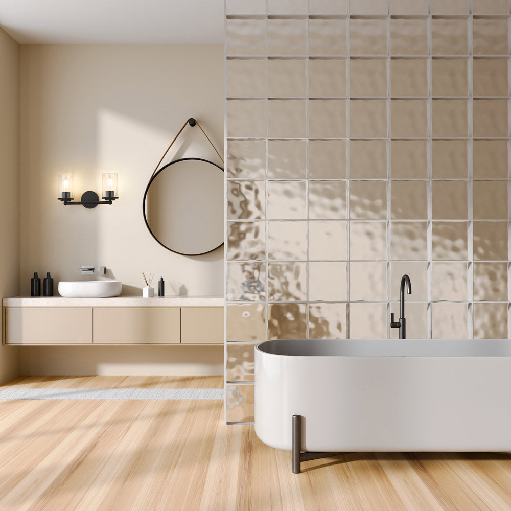 Thayer Bath Vanity Light in bathroom.