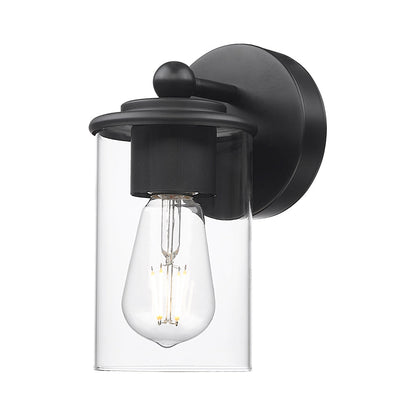 Thayer Bath Wall Light in Matte Black.