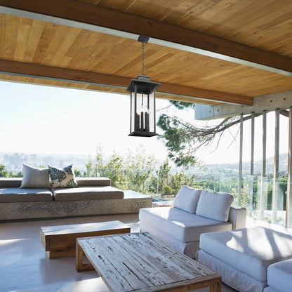 Tiberius Outdoor Pendant Light in Outside Area.
