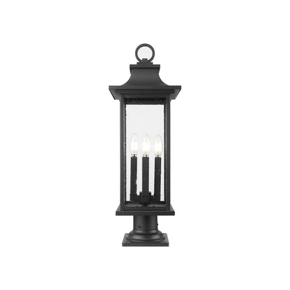 Tiberius Round Outdoor Pier Mount Light.