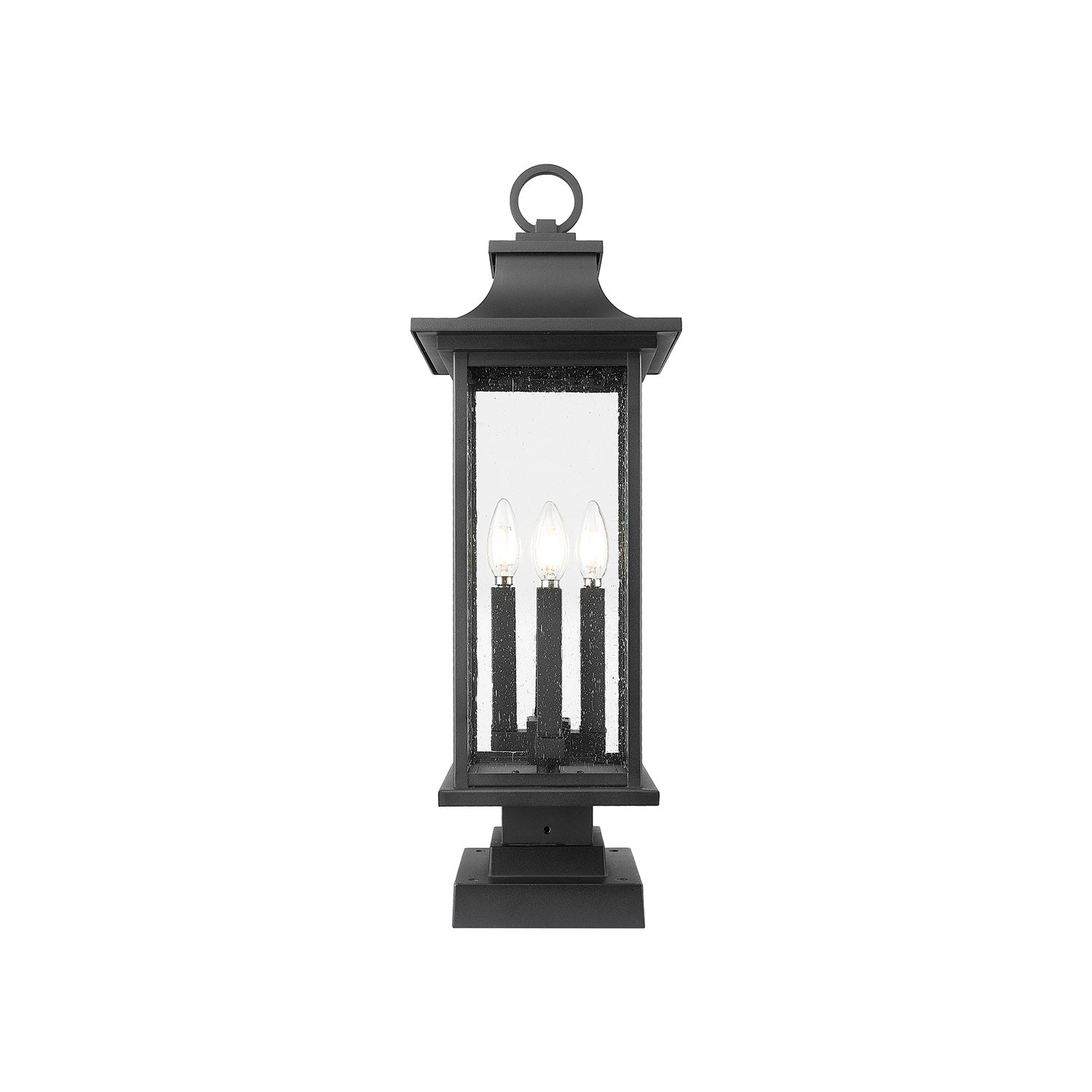 Tiberius Square Outdoor Pier Mount Light.