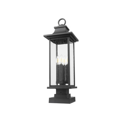 Tiberius Square Outdoor Pier Mount Light in Detail.