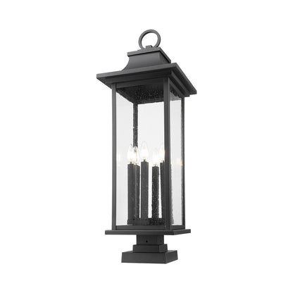 Tiberius Square Outdoor Pier Mount Light in Detail.