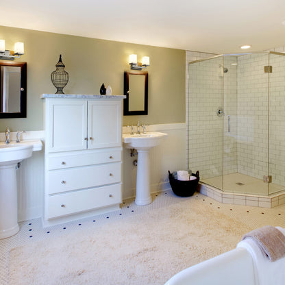 Tidal Bath Vanity Light in bathroom.