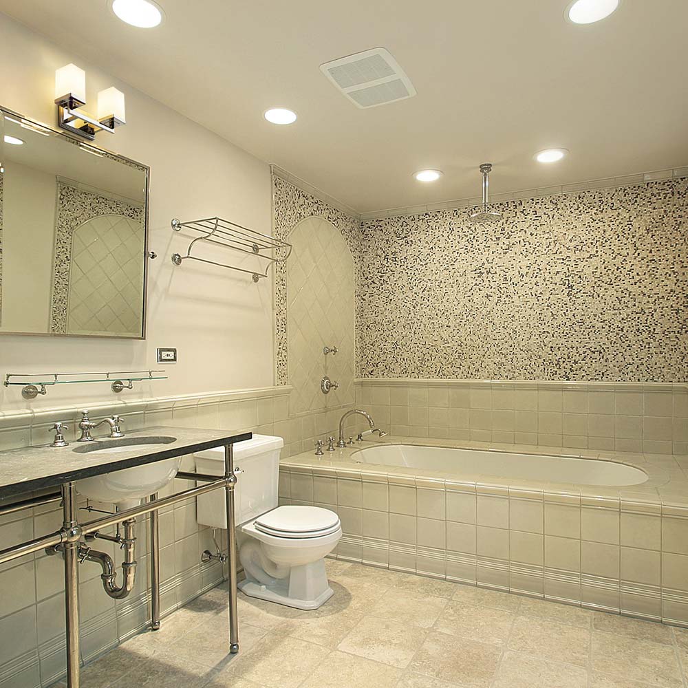 Tidal Bath Vanity Light in bathroom.