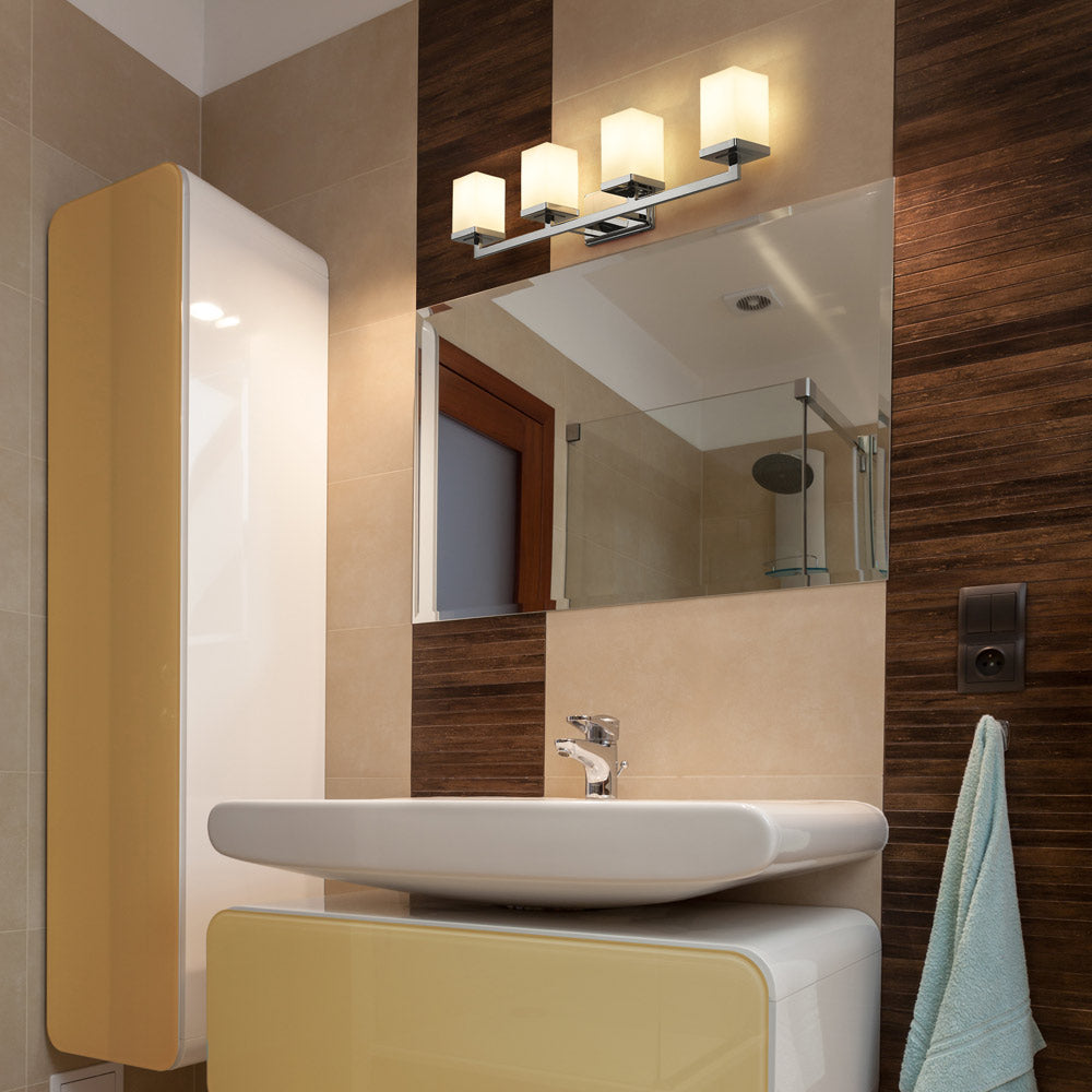 Tidal Bath Vanity Light in bathroom.