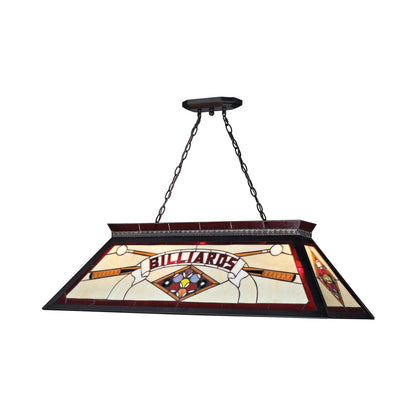 Tiffany Billiard Pendant Light in Red.