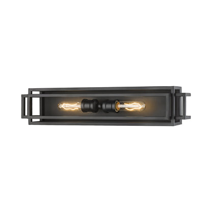 Titania Bath Vanity Light in Matte Black (2-Light).