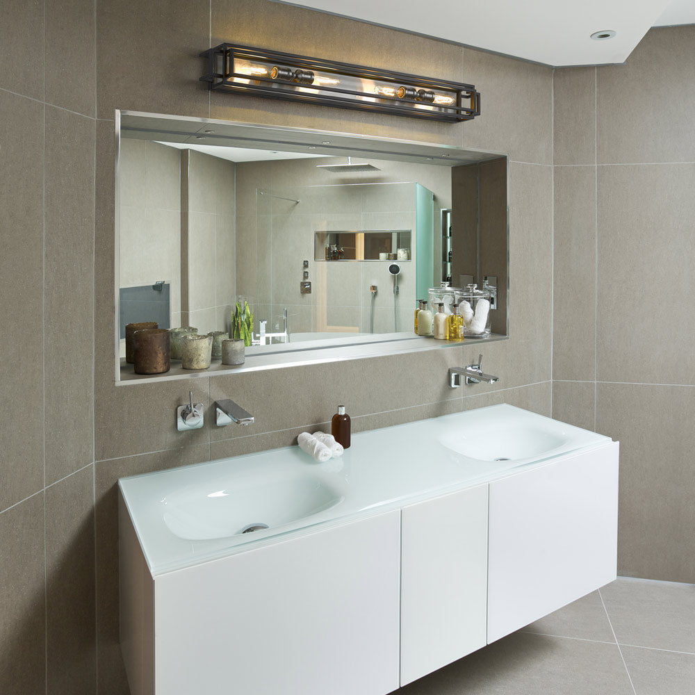 Titania Bath Vanity Light in bathroom.