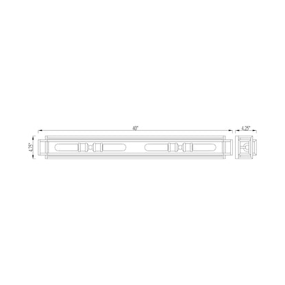 Titania Bath Vanity Light - line drawing.