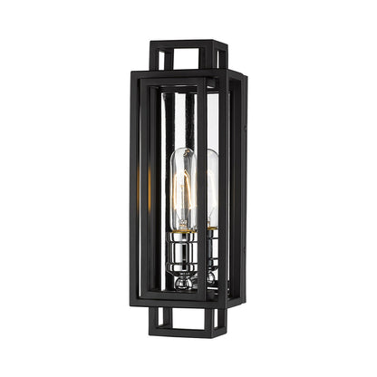 Titania Bath Wall Light in Black/Chrome.