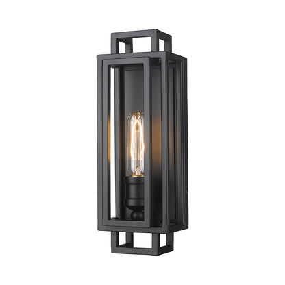 Titania Bath Wall Light in Matte Black.