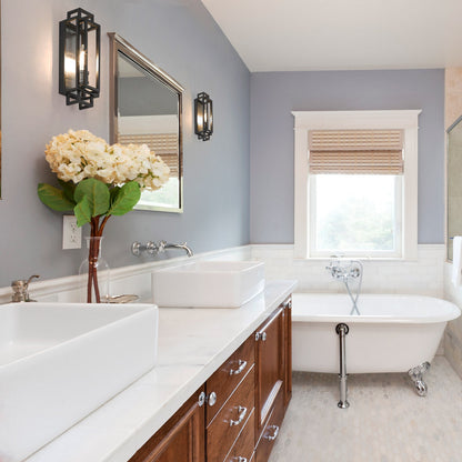 Titania Bath Wall Light in bathroom.