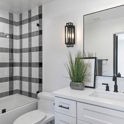 Titania Bath Wall Light in bathroom.