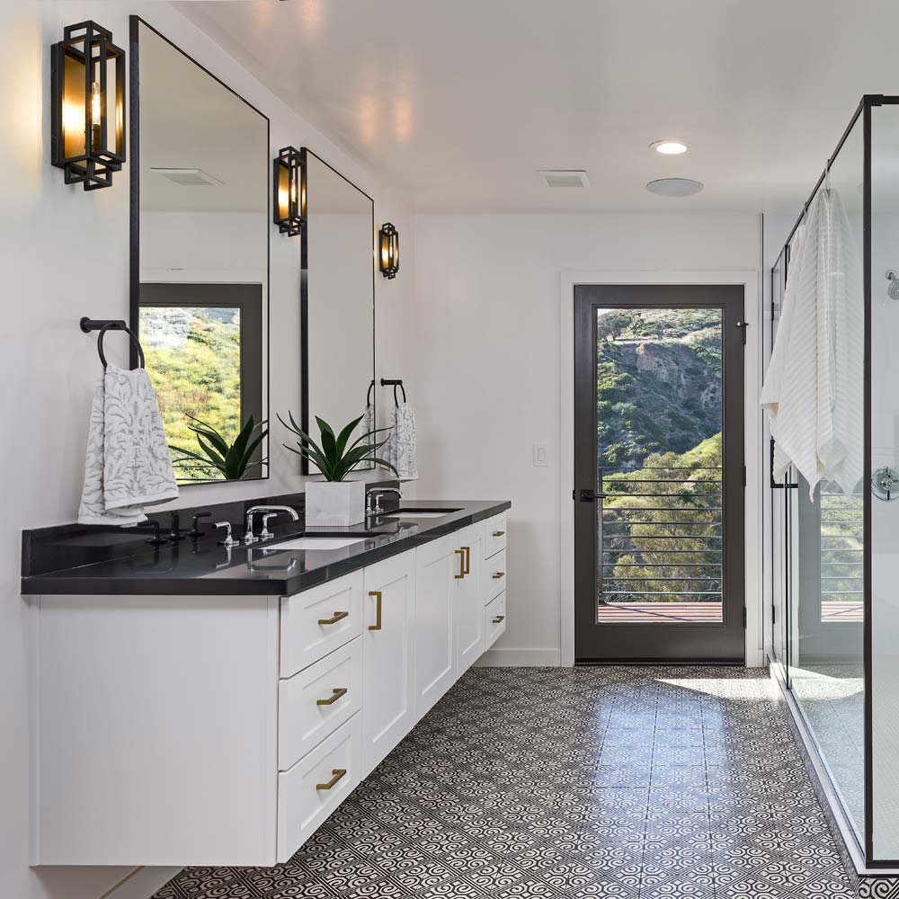 Titania Bath Wall Light in hallway.