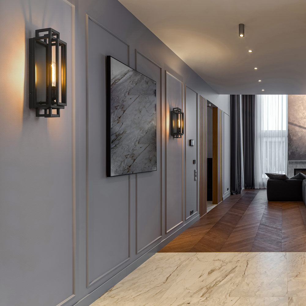 Titania Bath Wall Light in hallway.