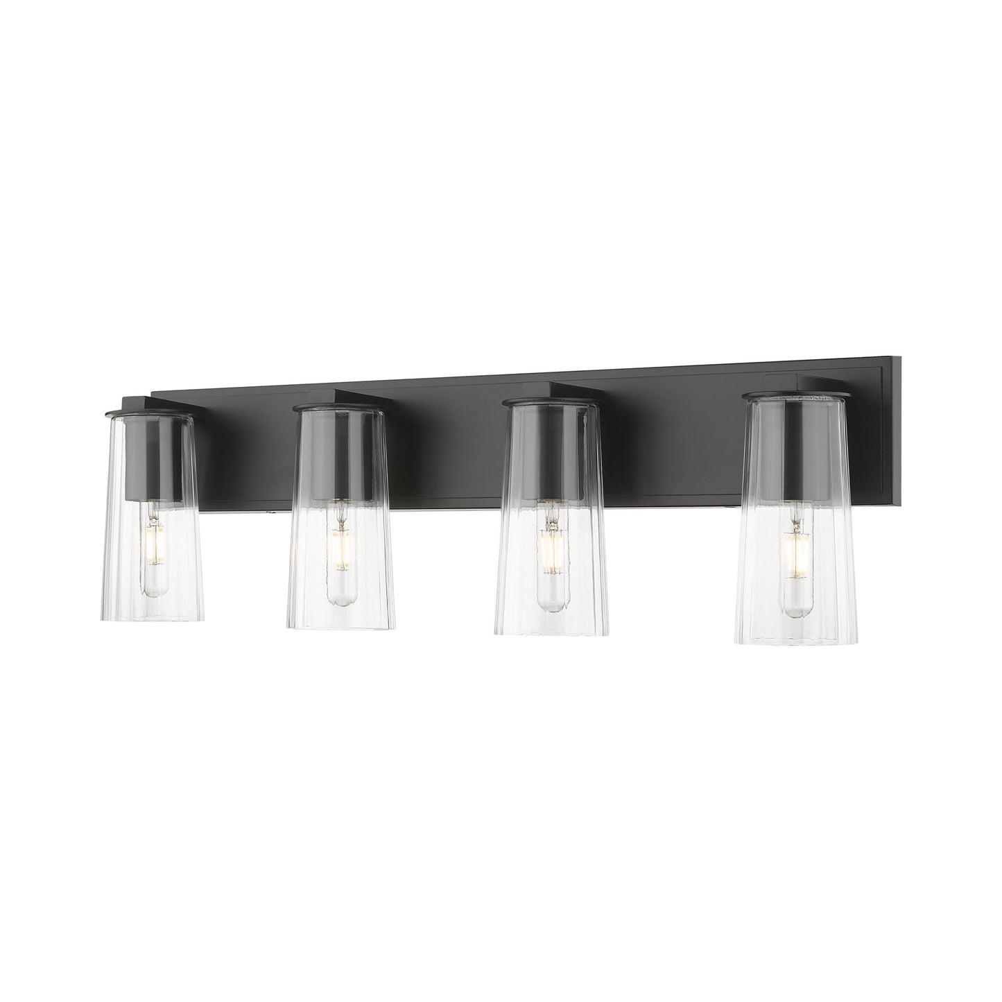 Titus Bath Vanity Light in Matte Black (4-Light).