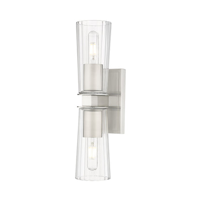 Titus Bath Wall Light in Brushed Nickel (2-Light).