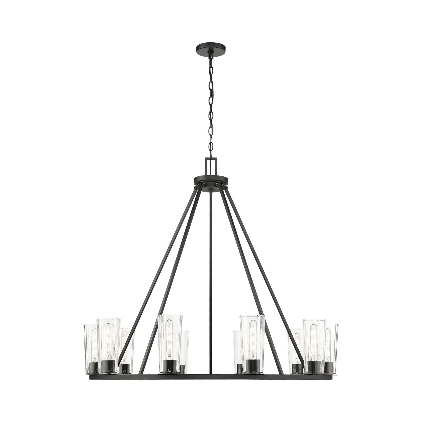 Titus Chandelier in Matte Black (10-Light).