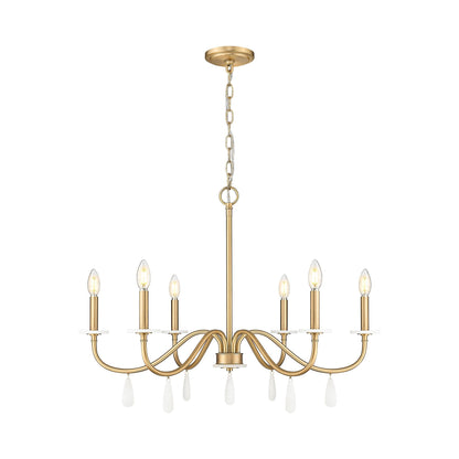 Toussant Chandelier in Modern Gold (32-Inch).