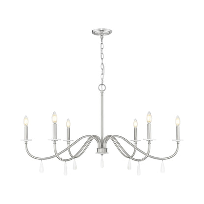 Toussant Chandelier in Brushed Nickel (45-Inch).