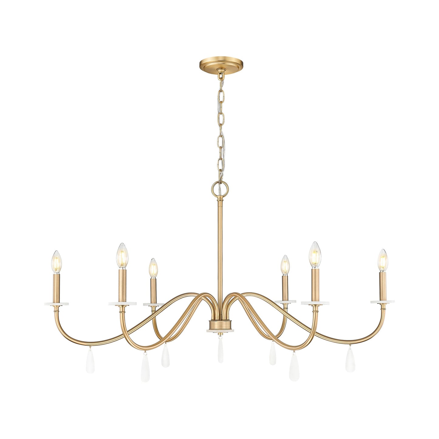 Toussant Chandelier in Modern Gold (45-Inch).