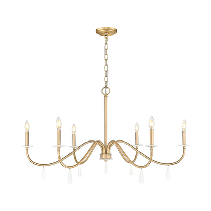 Toussant Chandelier in Modern Gold (45-Inch).