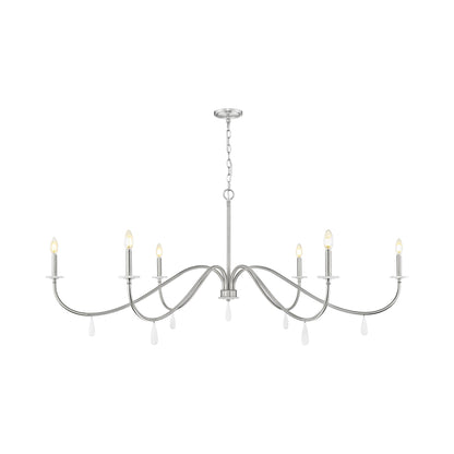 Toussant Chandelier in Brushed Nickel (63-Inch).