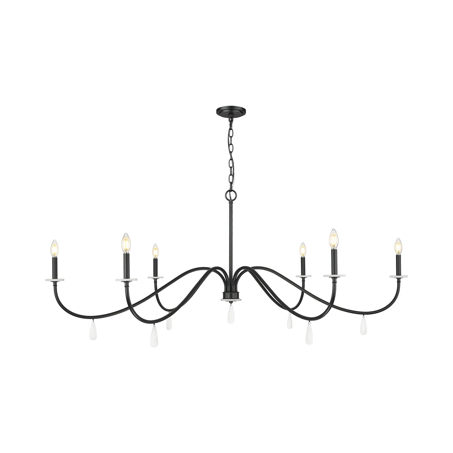 Toussant Chandelier in Matte Black (63-Inch).