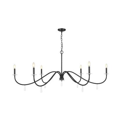 Toussant Chandelier in Matte Black (63-Inch).