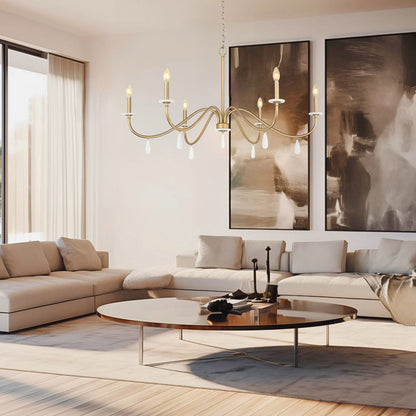 Toussant Chandelier in living room.