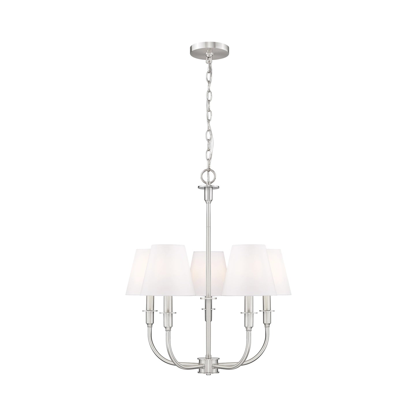 Tova Chandelier in Brushed Nickel (22.5-Inch).
