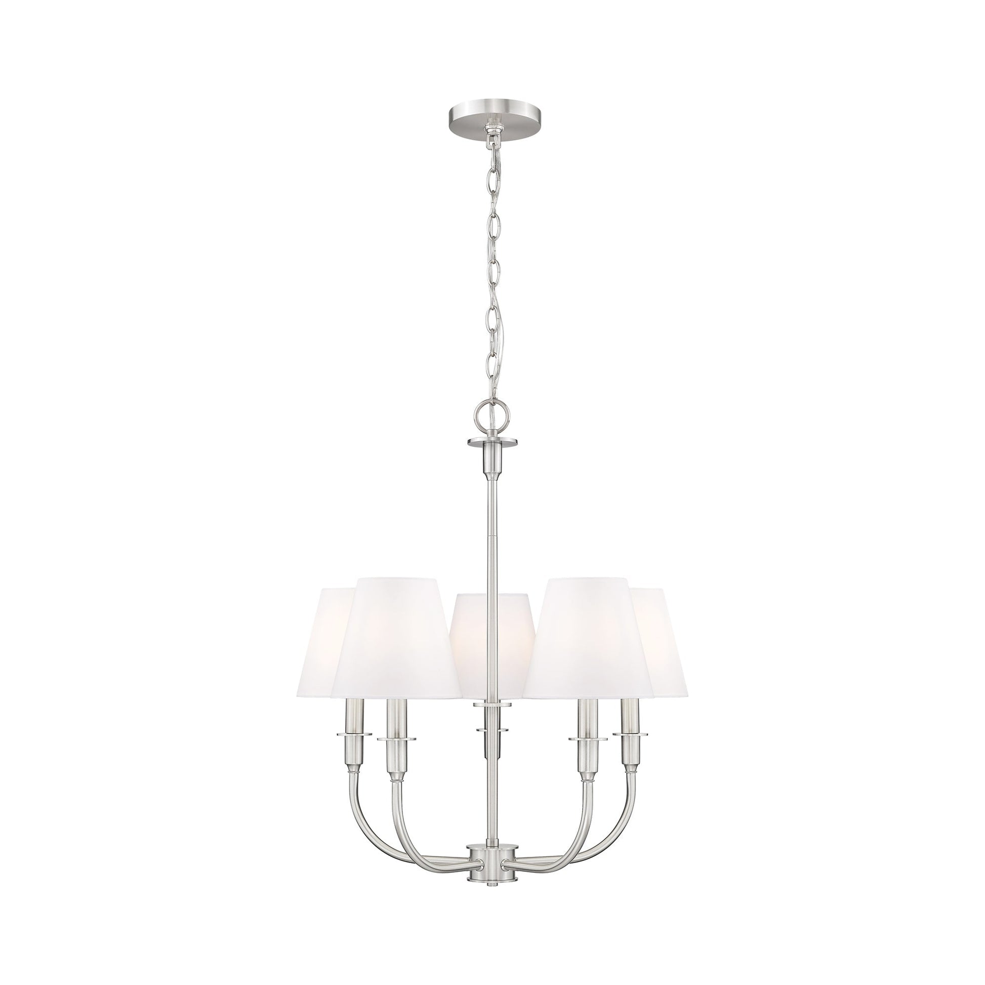 Tova Chandelier in Brushed Nickel (22.5-Inch).