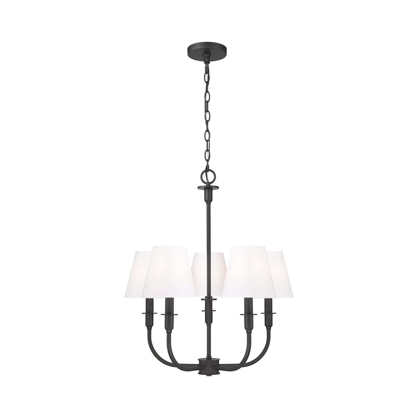 Tova Chandelier in Matte Black (22.5-Inch).