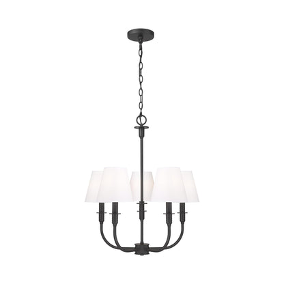 Tova Chandelier in Matte Black (22.5-Inch).
